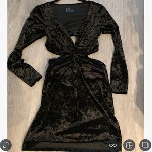 Planet Blue Velvet Black Mini Dress